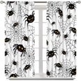 thumbnail image 6 of Halloween Curtains，Funny Pumpkin Bats Horror Forest Castle Pattern Drapes Window 2 Panel Rod Pocket Curtain for Girls Boys Bedroom Living Room Decor 28" W X 40" L, 6 of 6