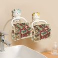 thumbnail image 6 of 6PCS Dish Towels and Dish Cloths Reuseable Dishcloths Sets for Washing Dishes, Cooking, Baking Size 11" x 11" Nostalgic Christmas Atmosphere, 6 of 9