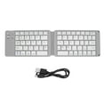 thumbnail image 2 of Foldable BT Keyboard, 2 Fold Slim Pocket Size Mini BT Cordless Keyboard With 120mAh Rechargeable Battery, For , For IOS, For, 2 of 8