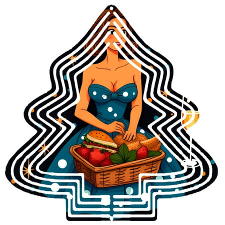 Elegant Metal Hanging Christmas Tree Wind Decorations – Stylish Garden Spinners with Decorative Patterns for Yard and Garden Elegant Metal Hanging Christmas Tree Wind Decorations – Stylish Garden Spinners with Decorative Patterns for Yard and Garden