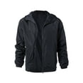 thumbnail image 5 of Youloveit Mens Big & Tall Outdoor Lightweight Windbreaker Jacket Waterproof Rain Jacket with Hooded Drawstring Hem Zip-Up Sport Windbreaker Jacket,4XL-7XL/Black/Blue, 5 of 8