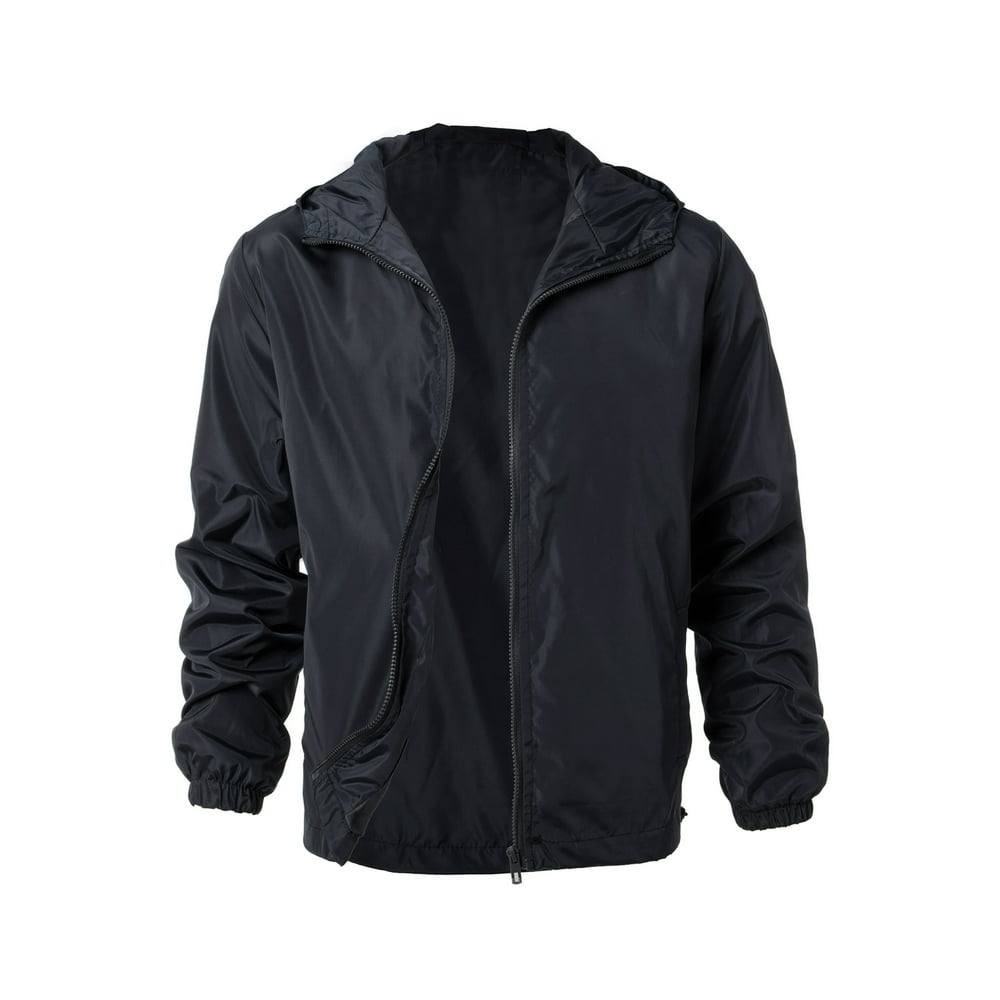 Big & Tall Men's Hooded Jacket Wind Resistant/Water Repellent ...