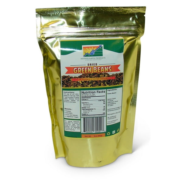 Dehydrated Green Beans, 2 full cup Mylar Bag