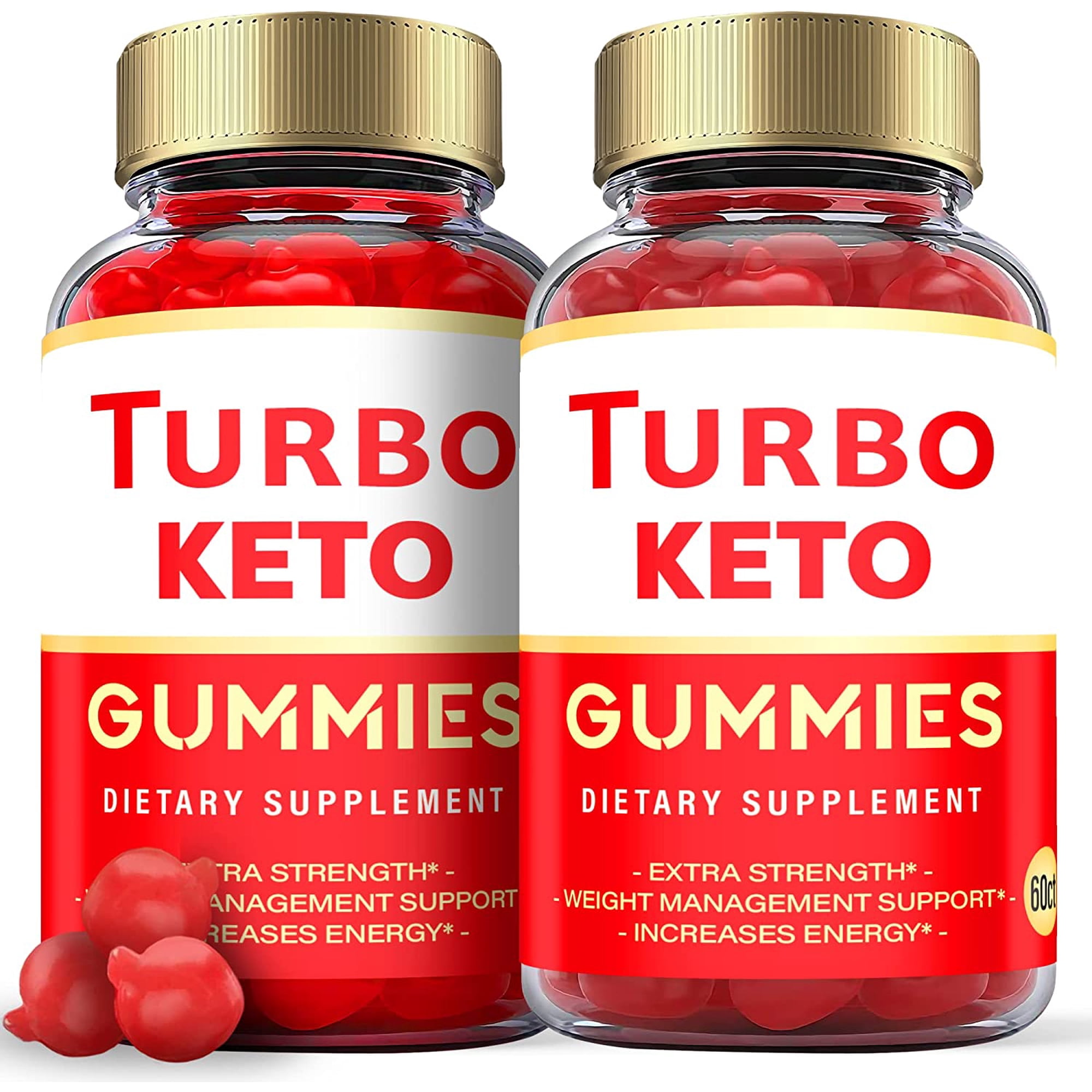 (2 Pack) Turbo Keto ACV Gummies - Supplement for Weight Loss - Energy & Focus Boosting Dietary Supplements for Weight Management & Metabolism - Fat Burn - 120 Gummies