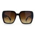 thumbnail image 5 of Womens Retro Trendy Large Rectangular Butterfly 90s Fashion Plastic Sunglasses Tortoise - Brown, 5 of 8