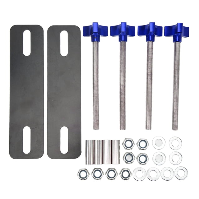 Traction Board Mounting Brackets Kit, Impact Resistant Long Durability Traction Board Mounting Kit Wearproof Adjustable For 4.72-6.69in Recovery Tracks Blue
