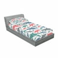 thumbnail image 3 of Ambesonne Fish Fitted Sheet & Pillow Sham Set, Colorful Shark Patterns, Queen, Multicolor, 3 of 3