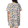 thumbnail image 3 of Naloa Colorful Numbers Women's Short-Sleeved Pajama Set, Loungewear, Summer pajamas, Breathable Cozy - 4X-Large, 3 of 9