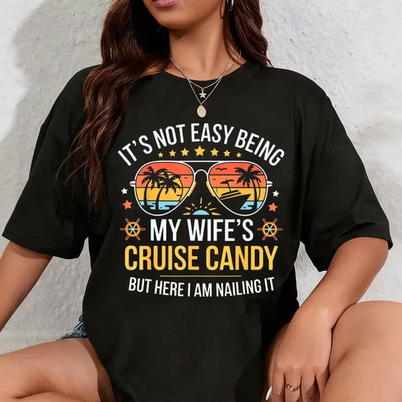 100% Cotton Matching Couples Cruise Candy Husband and Wife Cruise T-Shirt