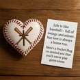 thumbnail image 2 of YiJuHui 1pcs Baseball Pocket Token Inspirational Gift Card with Heart-Shaped Design for Sports Fans, Motivational Keepsake for Players Coaches Softball Enthusiasts, Encouragement Present, 2 of 2