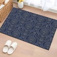 thumbnail image 2 of Navy Blue Large Area Rugs for Bedroom Living Room, Soft Non Slip Carpet Bedside Rug, Boho Vintage Ethnic Tribe Abstract Art Rectangular Floor Cover Kitchen Accent Rug 2'x3' for Dining Room/Office, 2 of 9