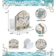 thumbnail image 4 of CoTa Global Nautical Napkin Holder with Oceanic Seashell and Starfish Decor - Handcrafted Tabletop Display Tissue Holder, Unique Ocean Themed Decor for Bathroom or Kitchen Accessories - Color May Var, 4 of 7