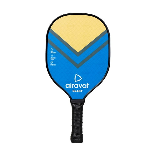 Blast 7406 Pickleball Paddle, Sturdy Wooden Build With Broad Face, Edge Guard & Tough Hardwood | Perfect For Beginners & Intermediates Seeking Power, Control & Durability, Vibrant Yellow