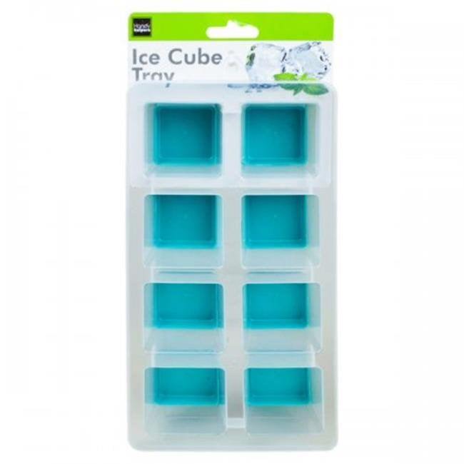 L Ice Cube Tray  Red  8 cubes W x 8.5 in HIC  4.5 in 