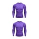 thumbnail image 1 of Qarigey Ropa interior térmica para hombre, medias deportivas de secado rápido, ropa de compresión de manga larga cálida para correr en Púrpura,L 2piezas, 1 of 6
