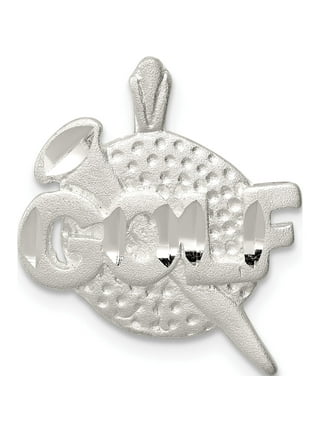 Sterling silver .925 pendant, 28x18mm, golf bag charm. (SKU# MPGB