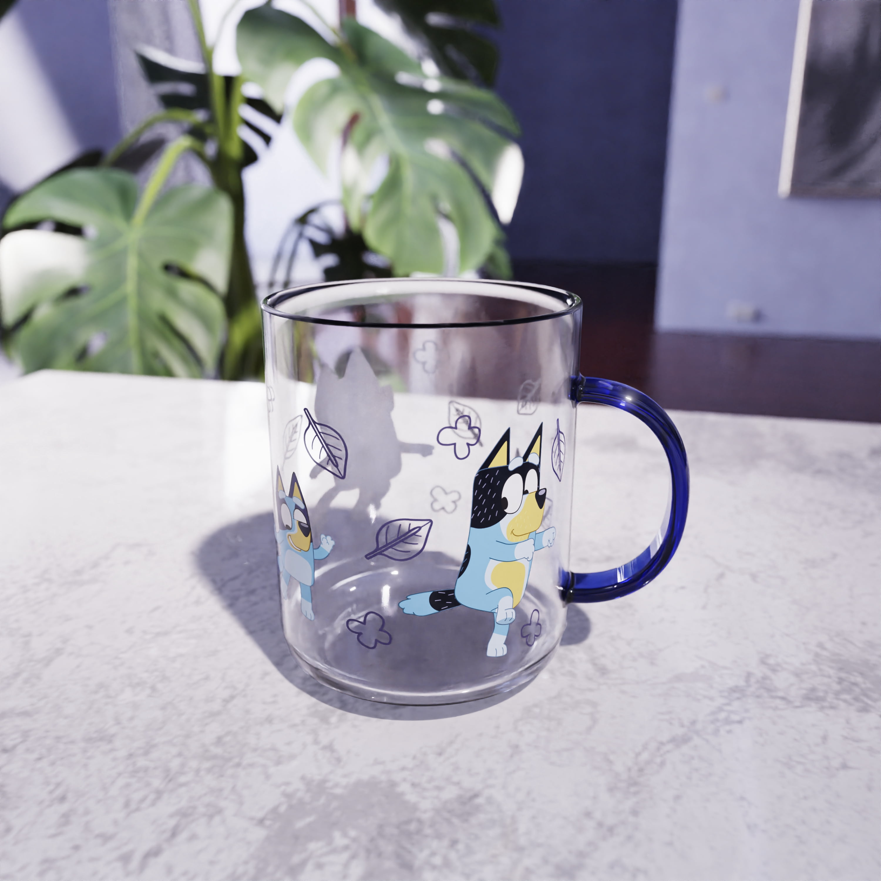 Zak Designs 15.5 oz Glass Kaya Mug - Bluey