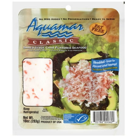 Aquamar Classic Shred Style Crab Flavored Seafood, 10 oz
