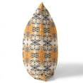 thumbnail image 2 of 16" Flowers of Strength Broadcloth Blown and Closed Pillow in Orange Gray Fabric, 2 of 9