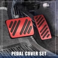 thumbnail image 2 of Coche Automático Freno Pedal Pastilla Gasolina Acelerador Pedal Cubierta Kit Rojo, 2 of 7