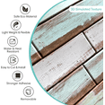 thumbnail image 3 of Commomy Blue Green Decor 3D 11.8"x11.8" Faux Wood PVC Wall Panels, 10 Pieces Pack, 3 of 9