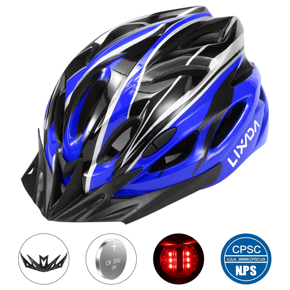 Bike Helmet Protective Mens Adult Road Cycling Safety Mountain Bicycle LED Light 