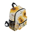 thumbnail image 2 of FORMRS School Backpack with Front Zippered Pocket 12" Elementary Student Travel Daypack, Beige Sunflowers, 2 of 6