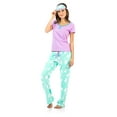 thumbnail image 2 of Ashford & Brooks Women's Short Sleeve Cotton Top Fleece Pants Pajama Set, 2 of 5