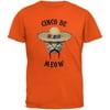 Funny Cat Cinco de Mayo Meow Orange Youth T-Shirt - Small(6/8)