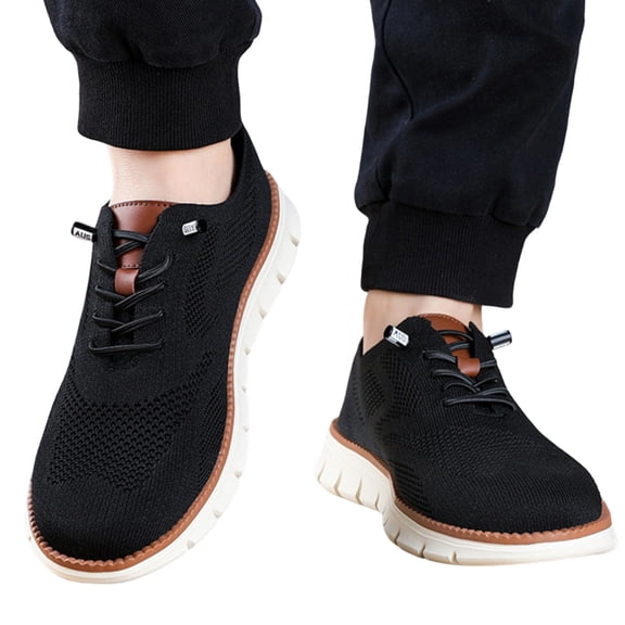 Willtoo Shoes for Men Casual Dress Oxfords Business Mesh Walking Shoes Tennis Comfortable Sneakers Lightweight Soft Sole & Breathable Fashion Sneakers