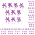 thumbnail image 1 of Injueey 10 piezas Bow Pull Decor Arts Embalaje festivo DIY Flor ligera tirada a mano Regalos de cumpleaños Corazón/Morado Claro, 1 of 6