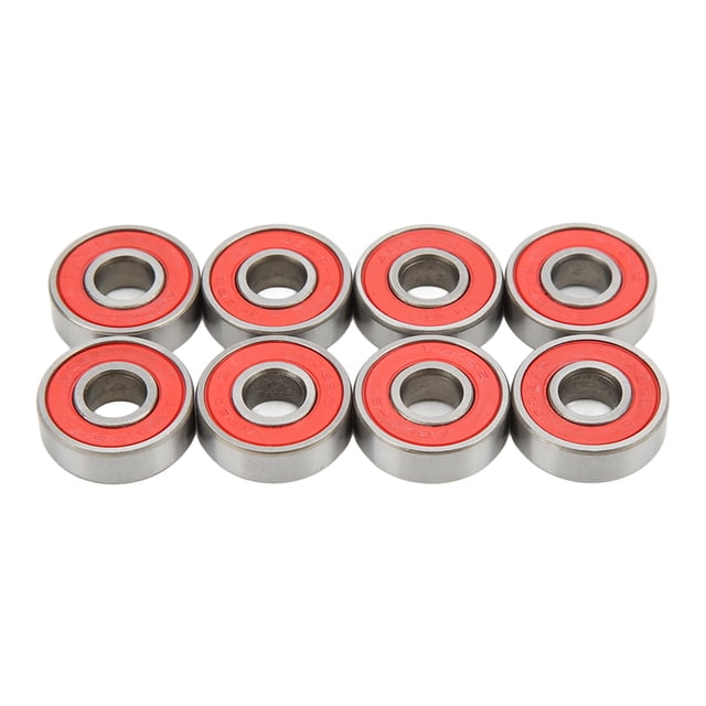 ABEC 9 Roulements, Performance Stable Faible Bruit Acier au Carbone Haute Précision 608RS Roulement à Billes pour Patins à Roulettes Rouge
