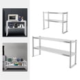 thumbnail image 6 of Double Overshelf Kitchen Organizer, Adjustable Height, High Load Capacity, Stainless Steel, Industrial Style, Space-Saving Storage, 6 of 13