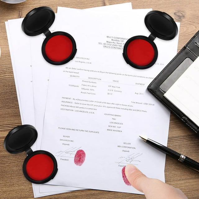 Youkk 3pcs Quick-Drying Finger Ink Pad Portable And Reliable Office Supplies Wide Range Of Uses Stamp Pad 1Set