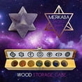 thumbnail image 3 of MyDeal Products Crystal  Gemstone Merkaba Chakra Set with Wood Case for for Spiritual Energy, Body Healing, Reiki Balancing Chakras, Aura Cleansing, Protection, Ghost Hunting, Meditation Chi, 3 of 9