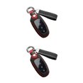 thumbnail image 2 of Sidaley Funda de cuero para llave de coche Vintage, llavero, Protector de llaves antiarañazos, accesorio de repuesto para Tucson NX4/Ioniq Negro 2piezas, 2 of 6