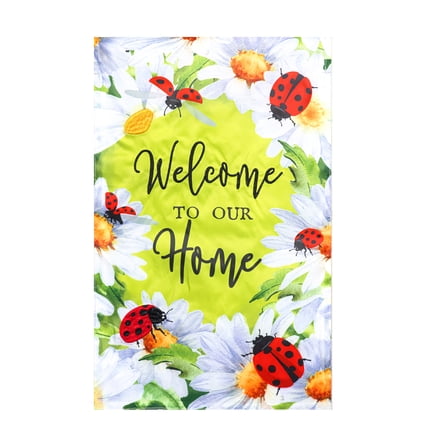Meadow Creek 11.5" x 18" Spring Ladybug Outdoor Yard Flag