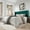 Lake Blue, variant on Amolife Queen Size Velvet Upholstered Bed with Wingback Headboard, Off-white