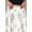 Multicolor22, variant on Women White Cotton Maxi Skirt with Mint Green Floral Block Print & Elastic Waist - XS