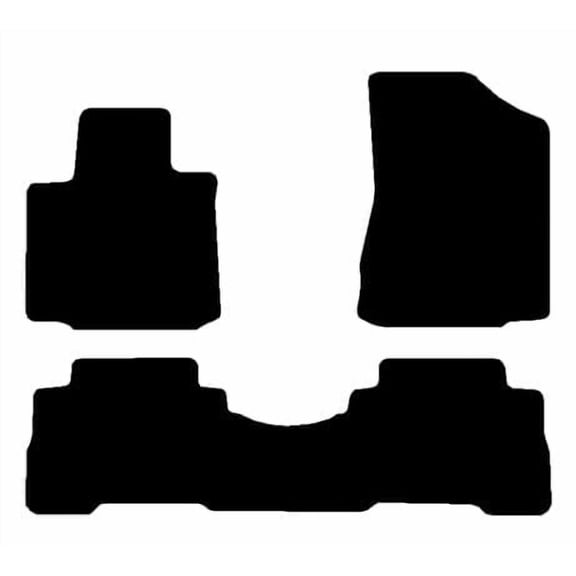 Auto Mats and Accessories 3 Piece Set Custom Carpeted Floor Mats Compatible with 2014-2015 Kia Sorento (Black) Made in The USA