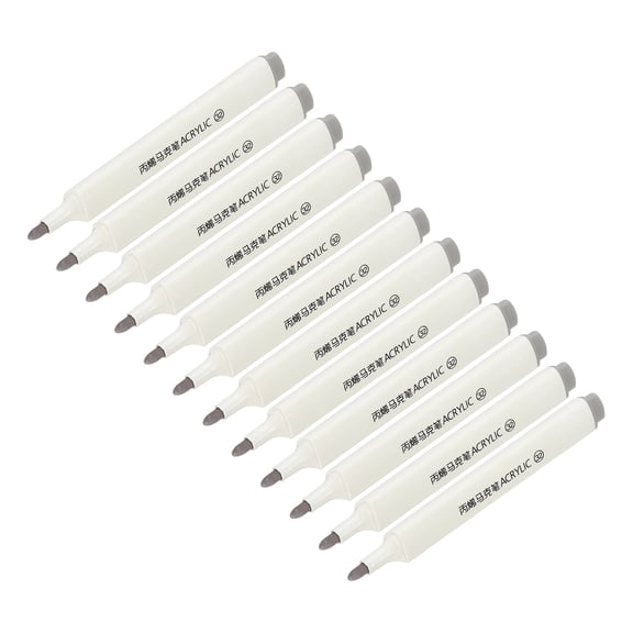 Acrylic Paint Marker Pens, 12Pcs Acrylic Paint Pens Waterproof Paint Art Marker Pen Water Based Paint Pen for DIY Craft, Gray
