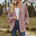 thumbnail image 2 of Vedolay Women Hoodless Hoodies Fashion 2023 Long Sleeve Crew Neck Shirt Zip up Hoodie Y2k Pink,XL, 2 of 5