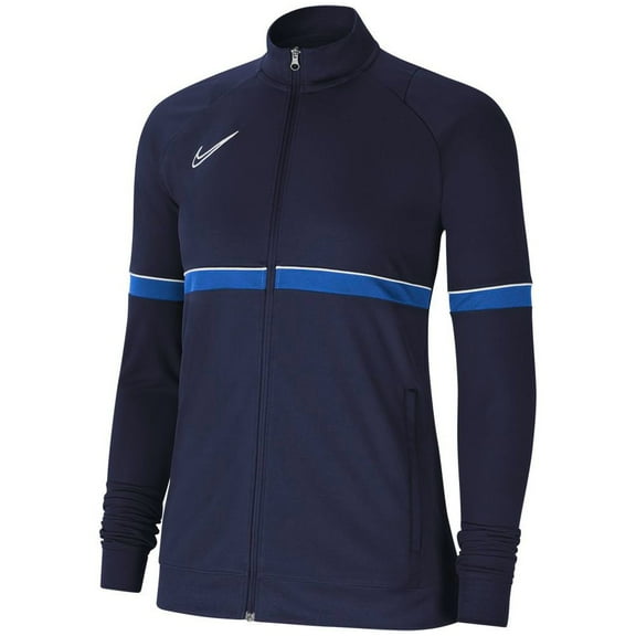 Nike Women's Dri-FIT Academy Knit Soccer Track Jacket, CV2677-453 Obsidian/Royal, Small