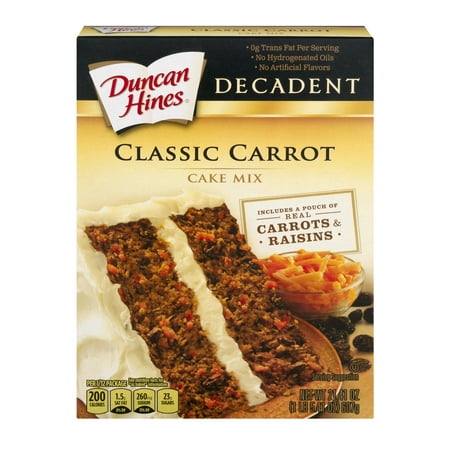 (3 Pack) Duncan Hines Decadent Classic Carrot Cake Mix 21.41 oz (Best Carrot Cake Mix)