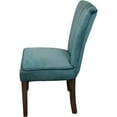 thumbnail image 2 of Cleo 21" Modern Fabric/Wood Side Chairs in Teal Blue - Set of 2, 2 of 4