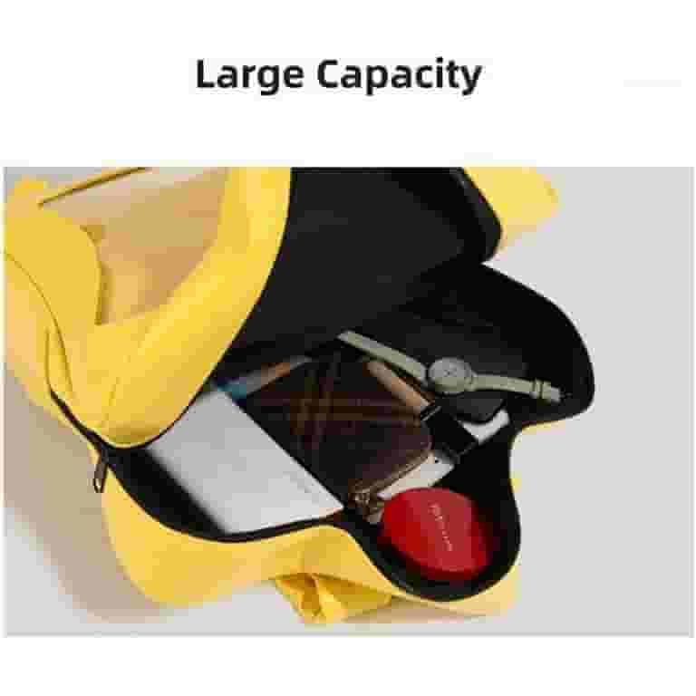 Yellow Star Kawaii Backpack PU Leather Ita Bag Backpack Y2k