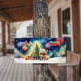 thumbnail image 4 of Merry Christmas and Happy New Year Santa Poodle Holiday Xmas Winter Landscape Wood Sign Poodles Dog Lover Gifts Idea Hanging Wall Home Decor - 00024, 4 of 5