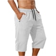 thumbnail image 4 of Horkkom Mens Shorts Solid Color Summer Gym Shorts Running Outdoor Workout Shorts with Pockets, S-2XL, 4 of 6