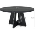 thumbnail image 2 of KEVINSPACE 47 inch Round Dining Table Modern for 4 People Mid Century Kitchen Dinner for Home Dining Room Living Room Restaurant Furniture, Farmhouse Rustic Wood Black, 2 of 18
