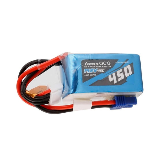 Gens ace 14.8V 450mAh 4S Lipo EC2 plug GEA4504S45E2 Car Batteries & Accessories